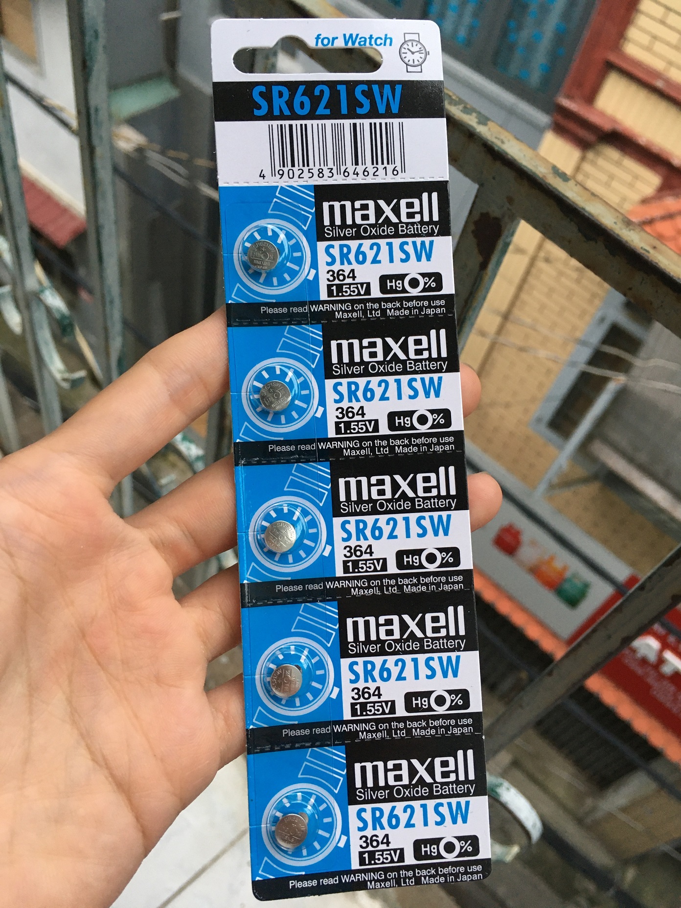 Pin Đồng hồ đeo tay Maxell SR621SW 1.55V 364 vỉ 5 viên