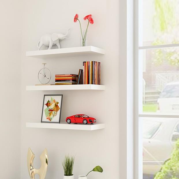 Kệ treo tường COMA bộ 3 thanh màu sắc 40cm loại gỗ dày 1,8 - 2cm chắc chắn