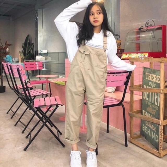 Baggy Yếm kaki Đen, Tan
