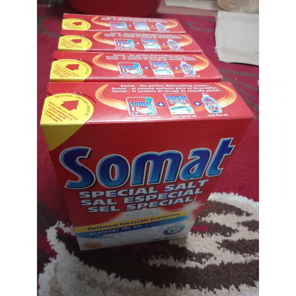 Muối rửa chén bát somat ( 4 hộp 1,2kg)