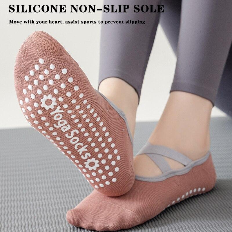 Phụ nữ Yoga vớ không trượt cotton cotplates vớ nữ múa ba lê nhảy múa thể thao chống trượt cắm trại tập thể dục mắt cá chân Color: YJMP03