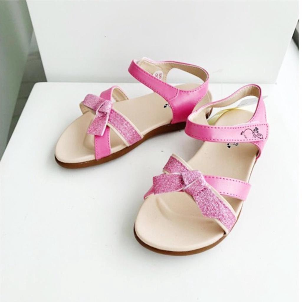 Sandal bé gái quai đan chéo phối nhũ DRG000500