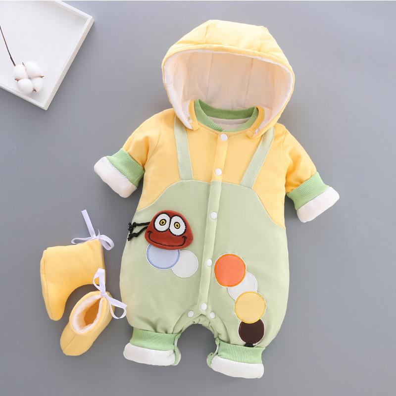 Cho Bé Mùa Đông Rompers Cotton Sơ Sinh Áo Liền Quần Dày Dặn Cho Bé Gái Bé Trai Ấm Jumpsuit Mùa Thu Trẻ Sơ Sinh Mặc Kid Leo Lên Quần Áo