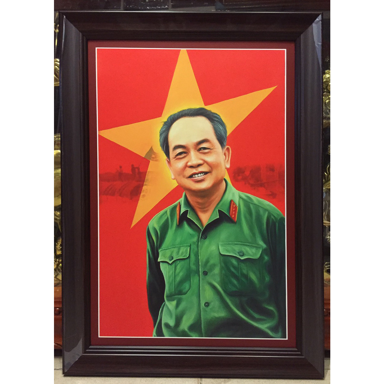 Tranh in dầu, Bác Giáp Đại tướng của dân tộc Việt Nam ( 48x68cm )