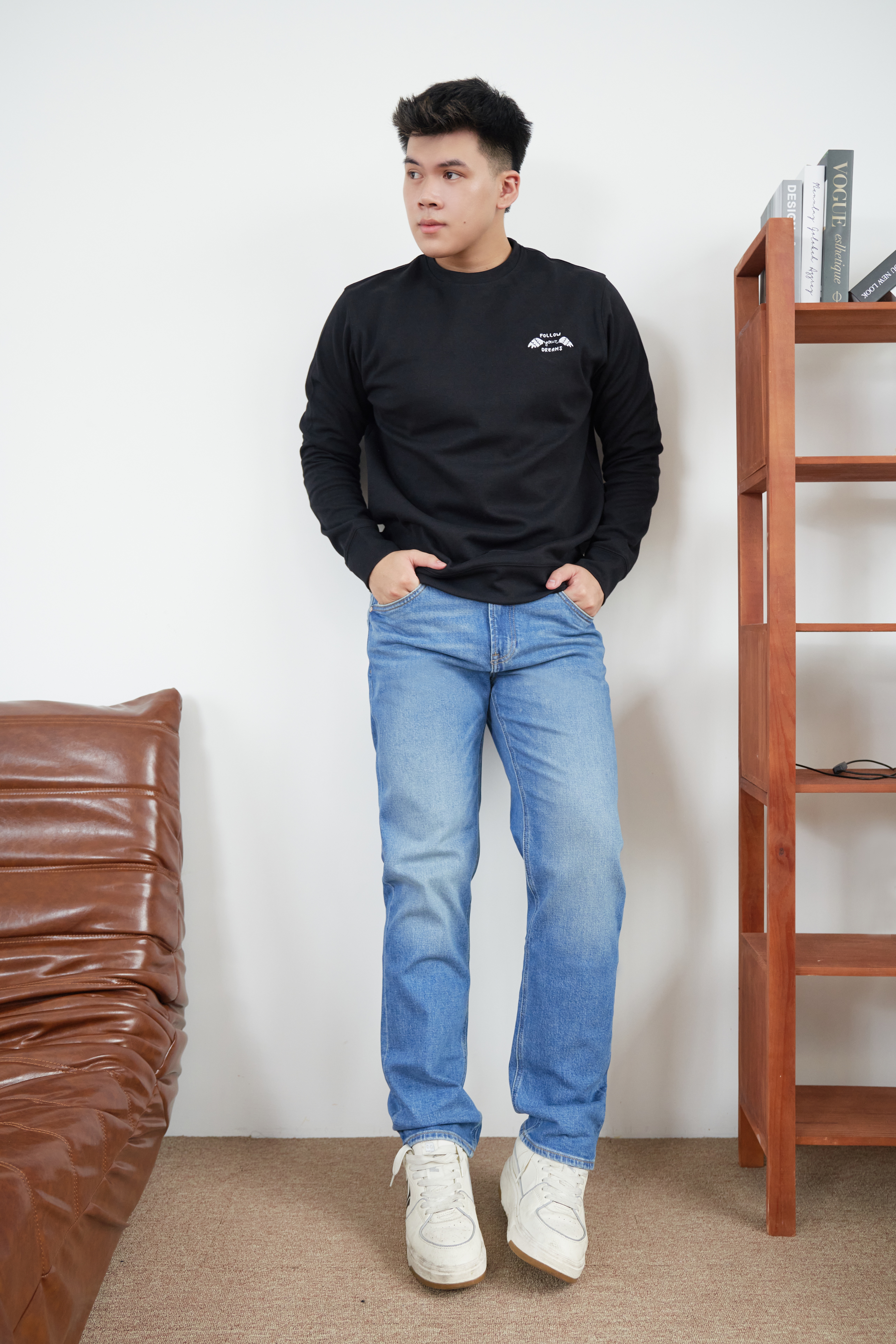 Quần Jean Nam Ninomaxx Form Tapered Xanh Dương RAWCORE DENIM Chất Vải Cứng Dày Độ Bền Cao Co Dãn Nhẹ 2508006