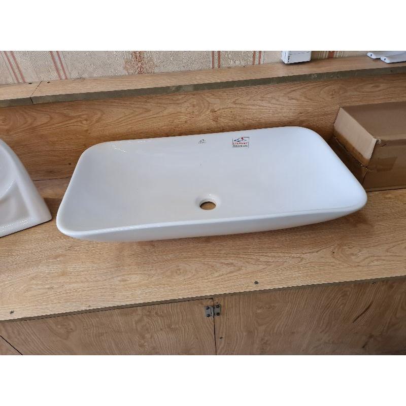 Lavabo đặt bàn phủ men nano cao cấp KT:70*40*15