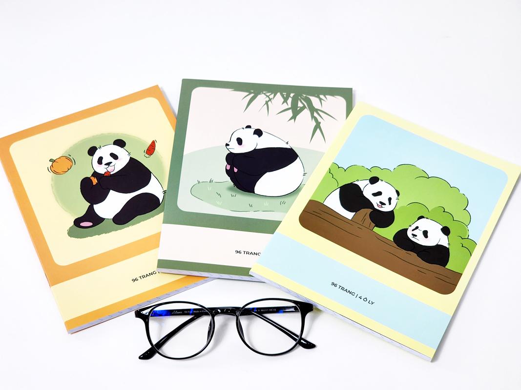 Tập Học Sinh Fluffy Panda - Miền Nam - 4 Ô Ly - 96 Trang 80gsm - The Sun 01