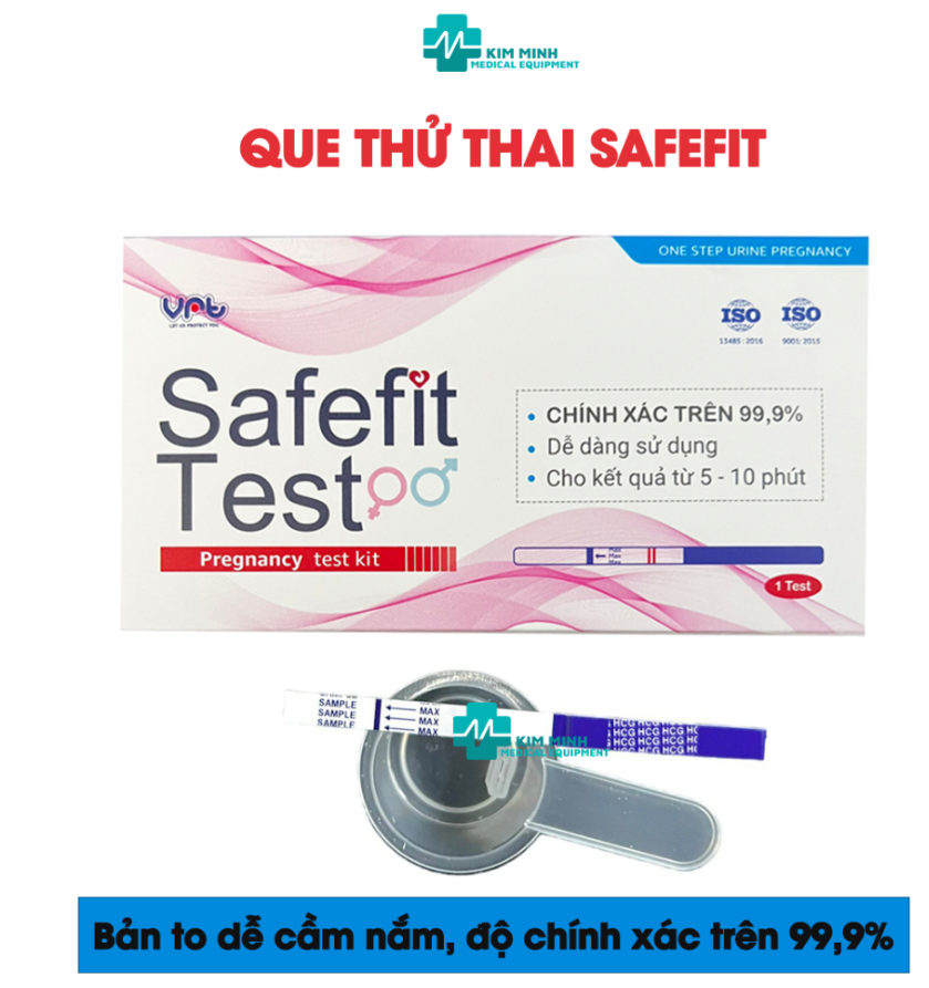 Que thử thai nhanh chính xác Safefit Test - test thử thai chuẩn hai vạch sớm nhanh hiệu quả