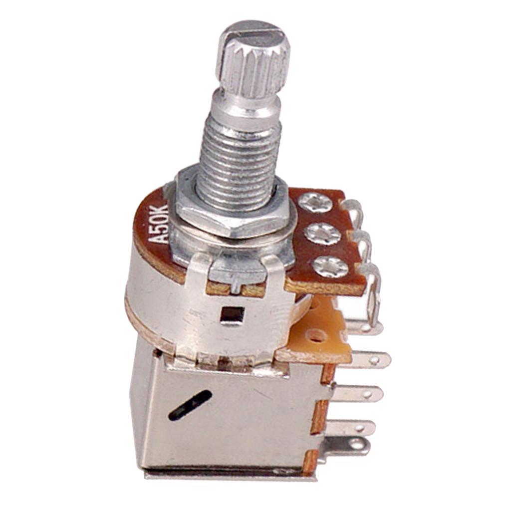 2X Push Pull Potentiometer Switch Control Pot for Electric Guitar Bass A50K
