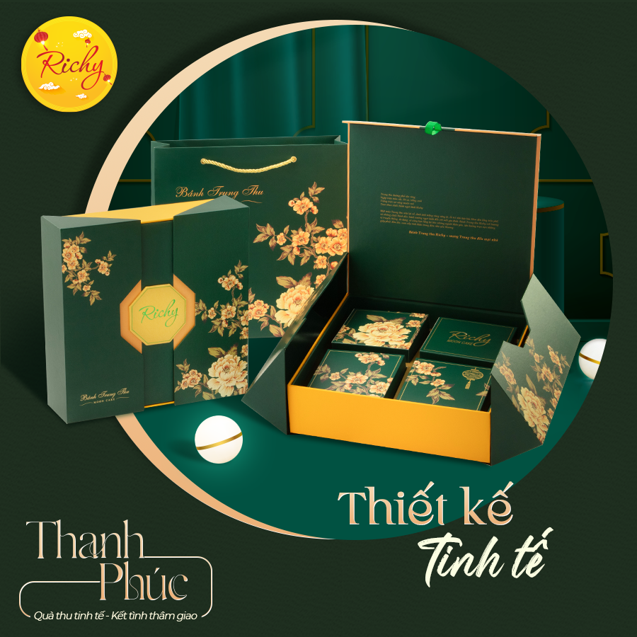 Bánh Trung Thu Richy hộp cao cấp - bộ Thanh Phúc