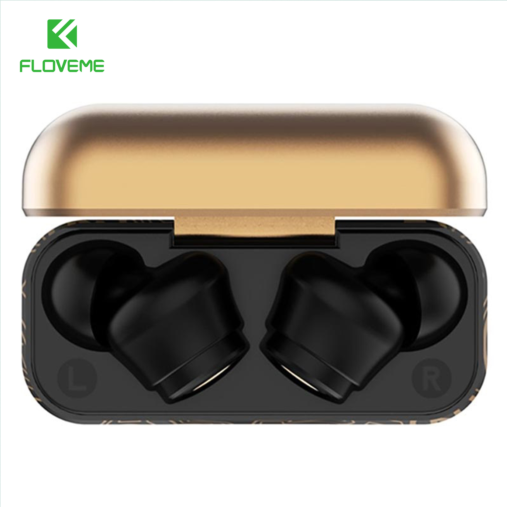 Tai Nghe Bluetooth 5.0 FLOVEME - TS100 - Kết nối không dây - Công nghệ lọc tiếng ồn CVC - Âm thanh HiFi 8D - Mic đàm thoại siêu nhạy - Hàng chính hãng