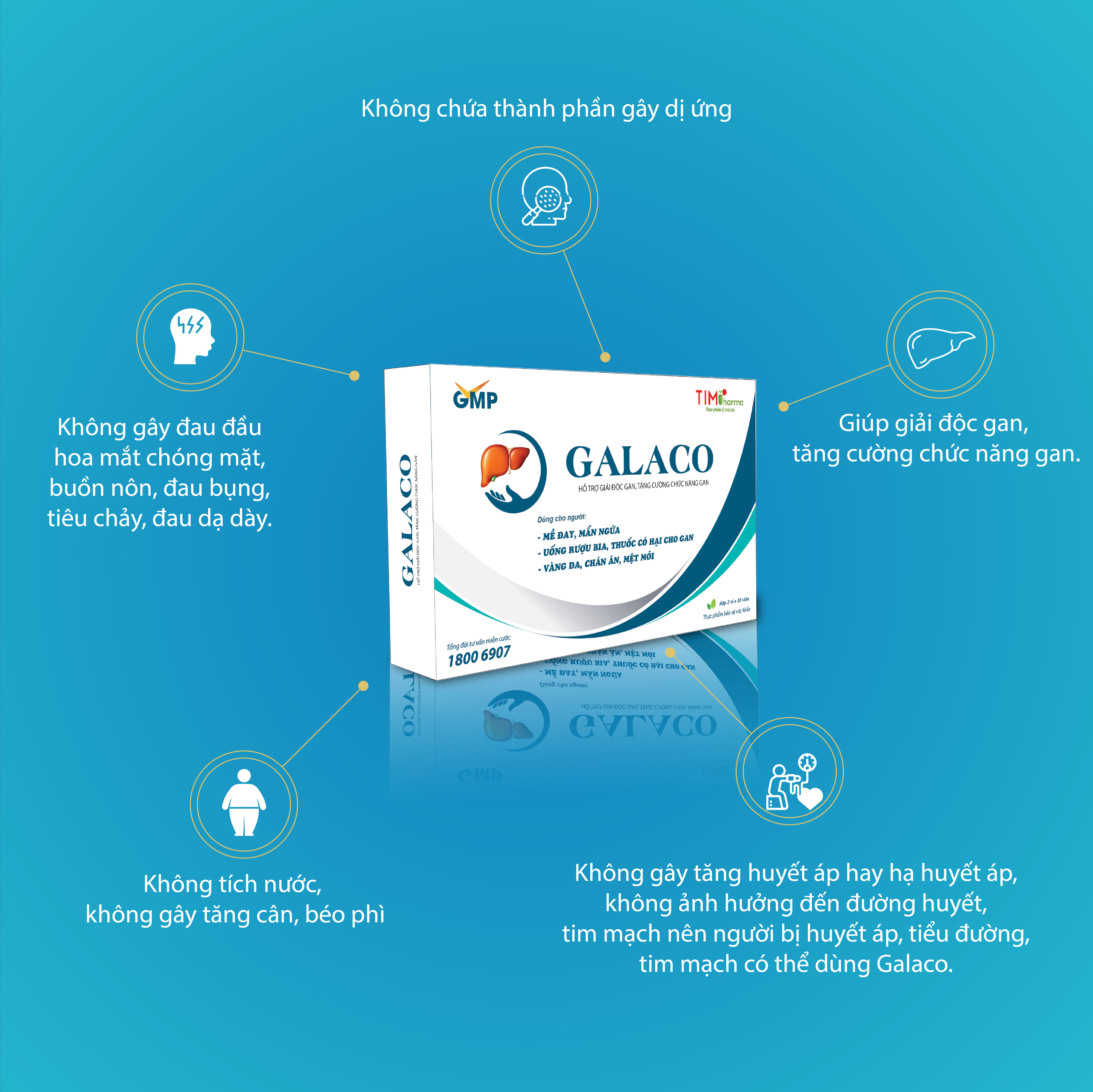 TPBVSK GALACO - Hỗ trợ giải độc gan, tăng cường chức năng gan