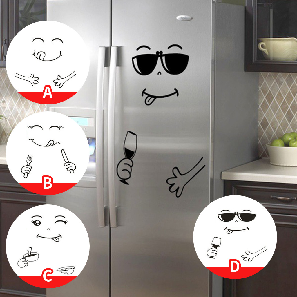 Decal dán tủ lạnh dễ thương hình mặt cười - sticker decal tủ lạnh ngộ nghĩnh