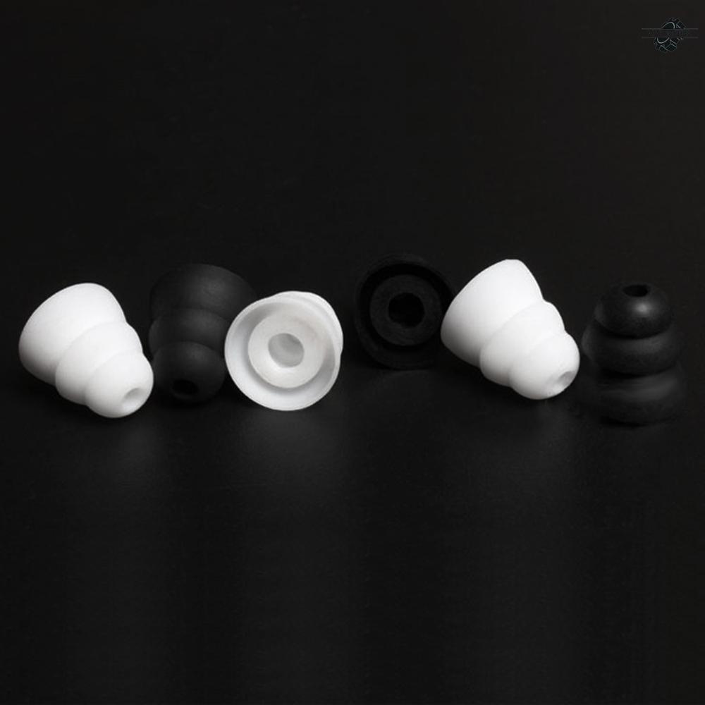 Set 3 Cặp Nút Tai Nghe Nhét Tai 6 Lớp Bằng Silicon Nhiều Màu Sắc