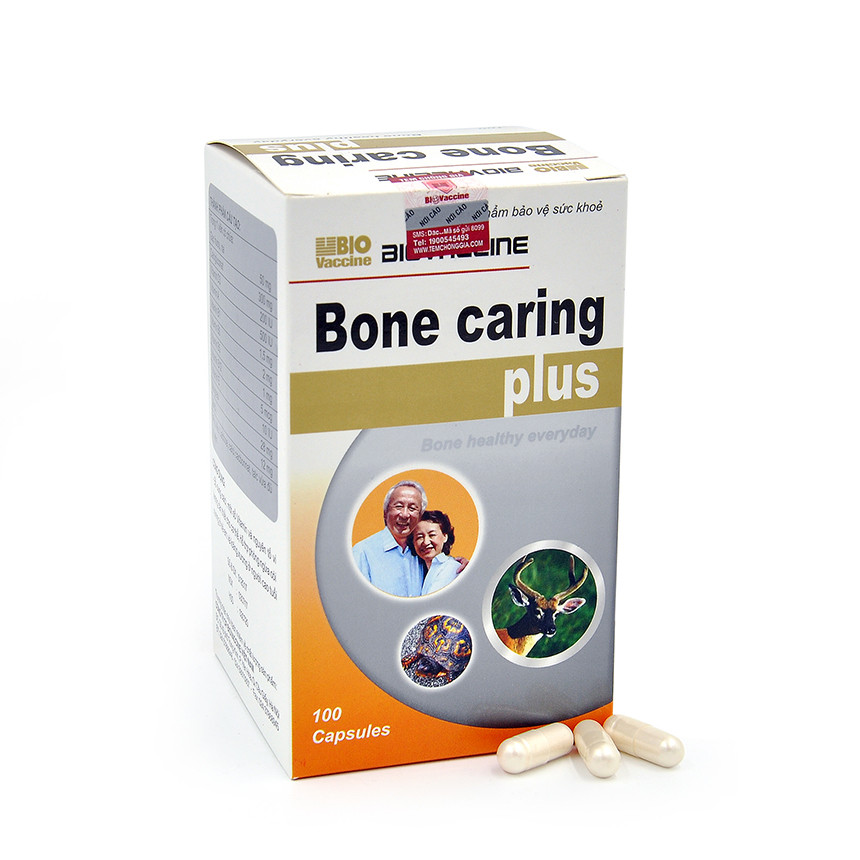 Thực Phẩm Chức Năng Viên uống bổ sung canxi và vitamin hỗ trợ xương khớp Bone Caring (Hộp 100 viên)