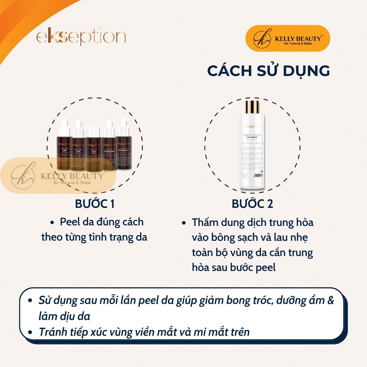 Dung Dịch Trung Hòa Sau Peel - ekseption Hyaluronic Carboxyl Neutralizer - Giảm Bong Tróc, Ngừa Kích Ứng - Kelly Beauty