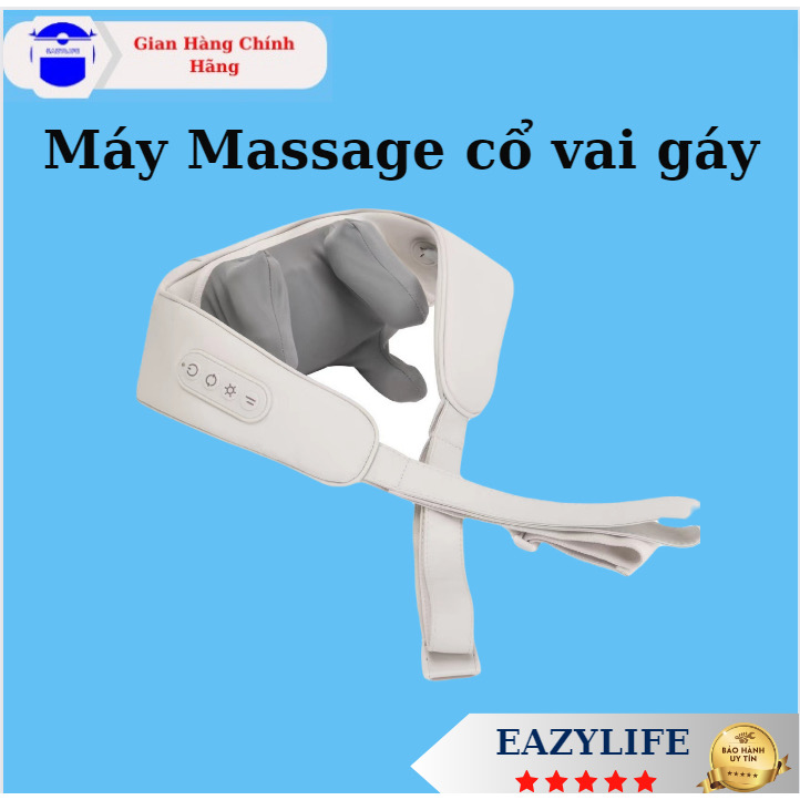 Hình ảnh ￼Máy Massage cổ vai gáy Eazylife, nén nóng hồng ngoại 6D, Đai Mát Xa Đa Năng