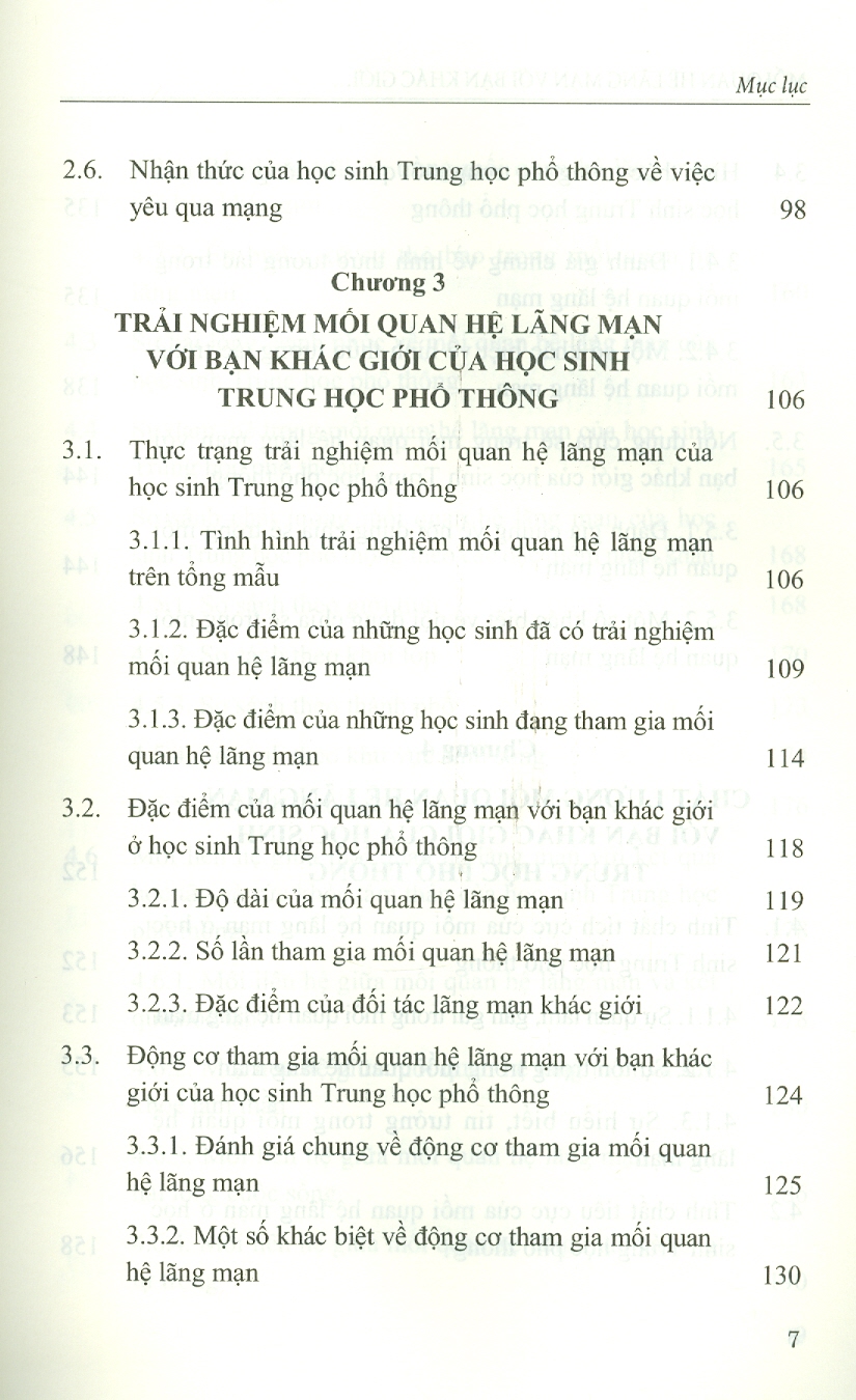 Mối Quan Hệ Lãng Mạn Với Bạn Khác Giới Của Học Sinh Trung Học Phổ Thông (Sách chuyên khảo) - Viện Tâm Lý Học - Nguyễn Thị Phương Hoa (Chủ biên)
