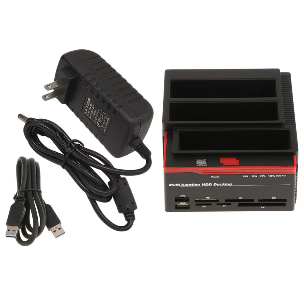All in 1 2.5"3.5" 3 Slots USB3.0 SATA IDE HDD Docking Station Card Reader - intl