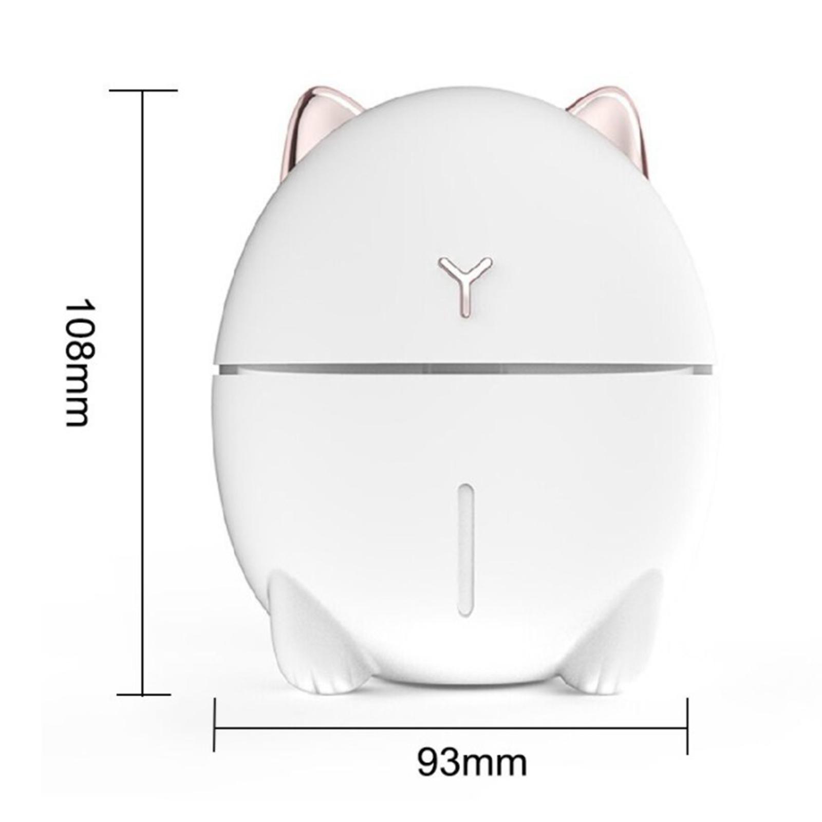 Warm  Mini Air Humidifier 200ml for Desktop Study Living Room White