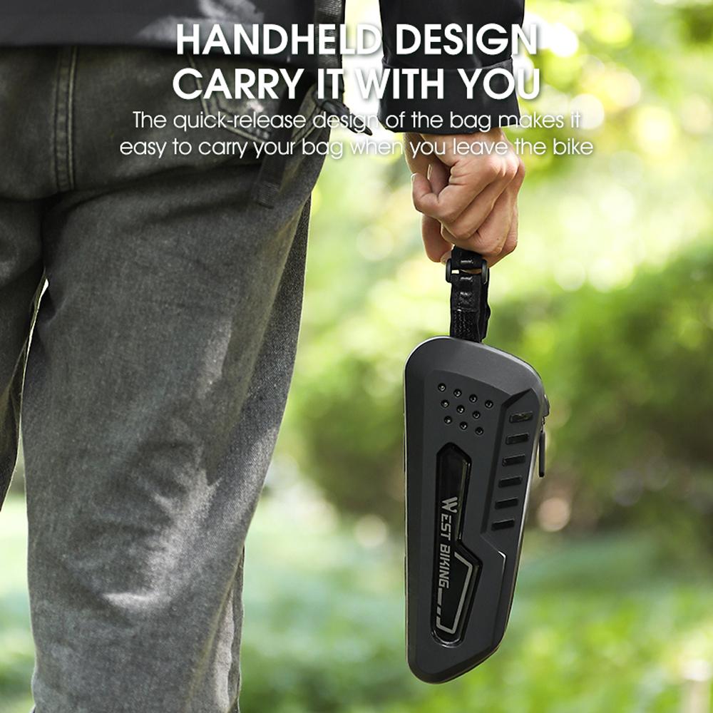 WEST BIKING Bicycle Bag Waterproof Bike Frame Bag Cycling Bag Bicycle Front Tube Frame Bag Road Bike Accessories