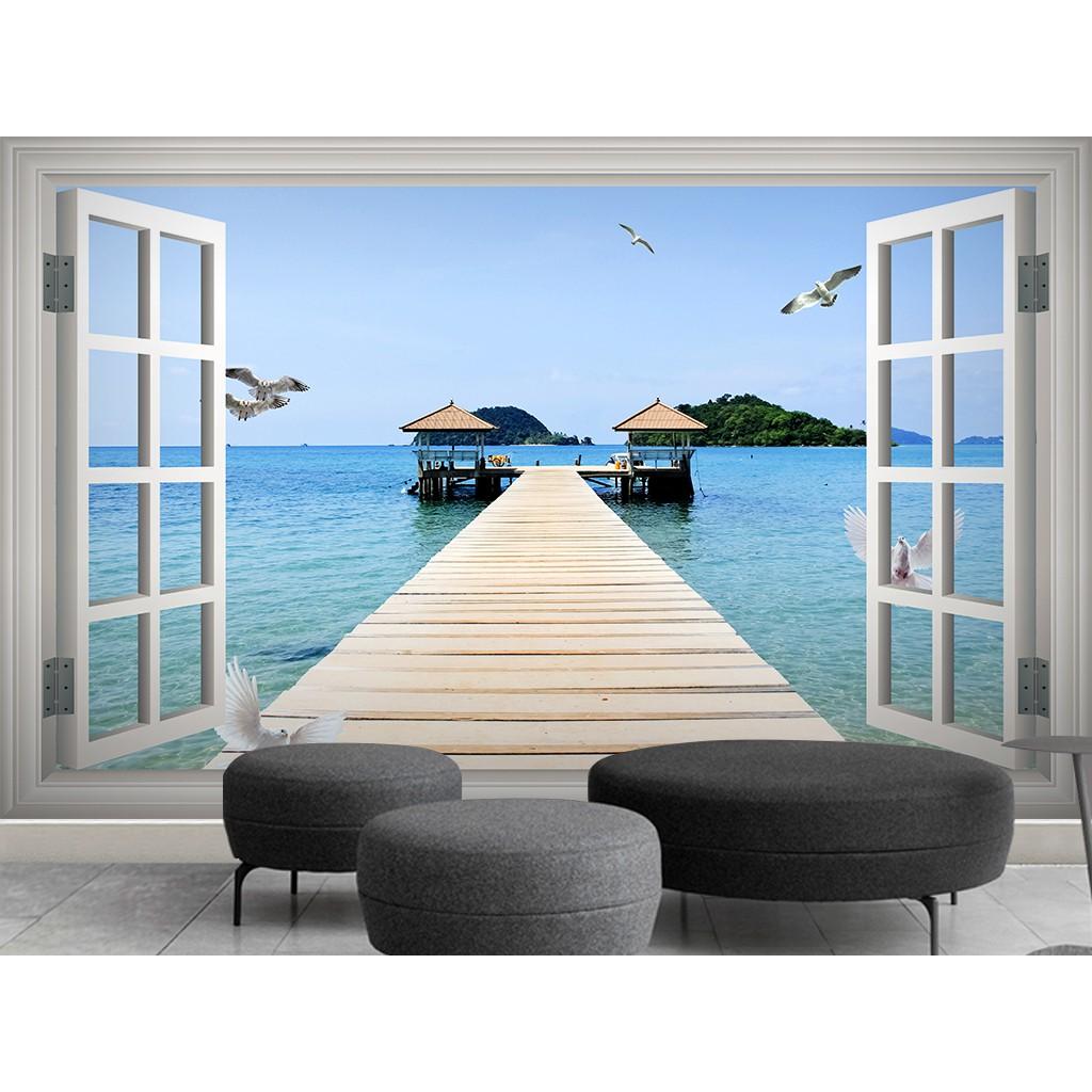 Tranh dán tường canvas cảnh biển ADH6325