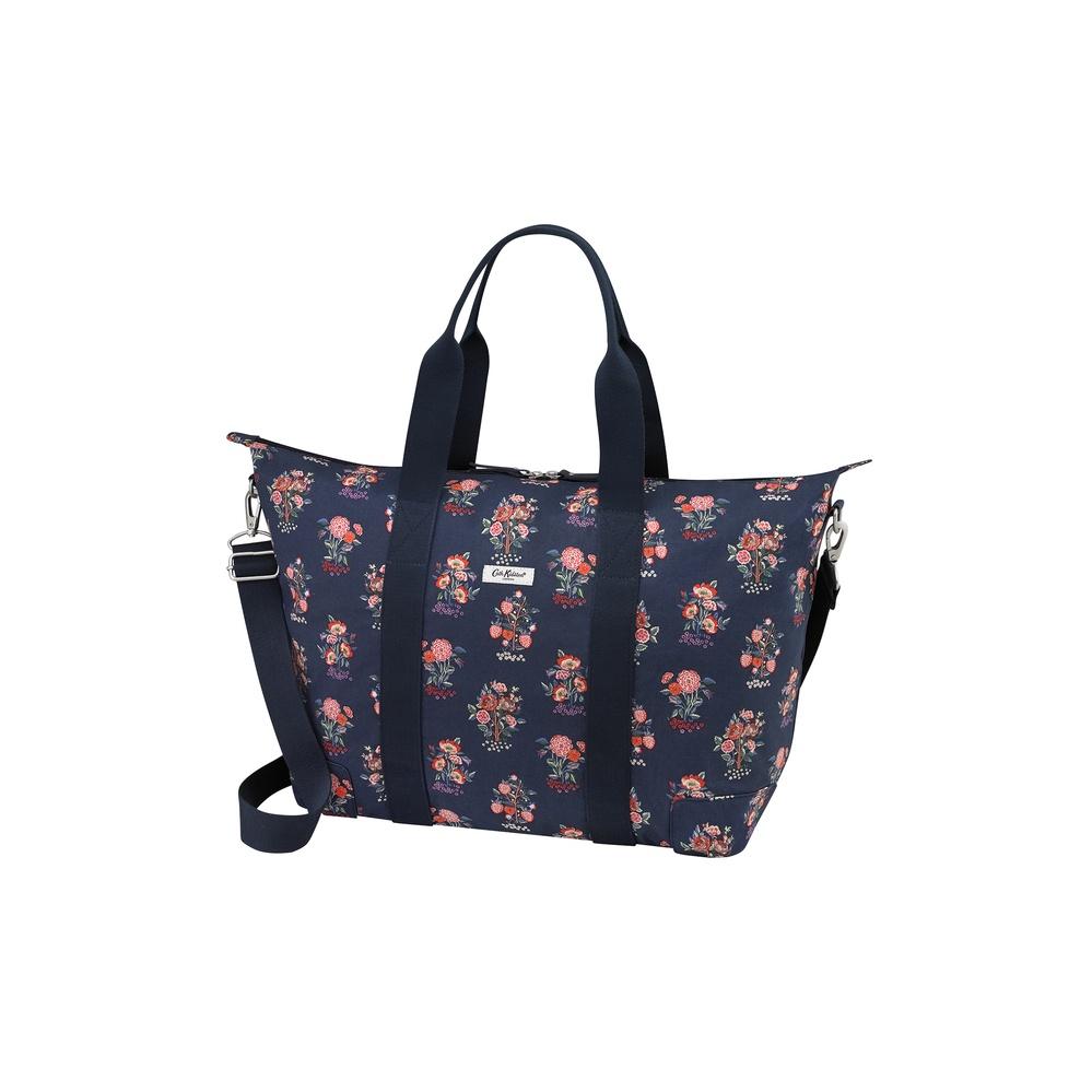 Cath Kidston - Túi du lịch xếp gọn/Foldaway Overnight Bag - Kingdom Posey - Navy -1042009