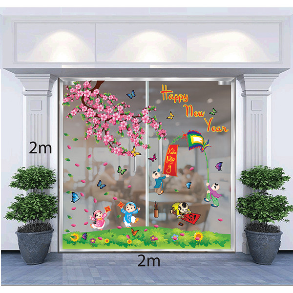 Decal Dán Tường Trang Trí Tết Xuân Combo Số 24
