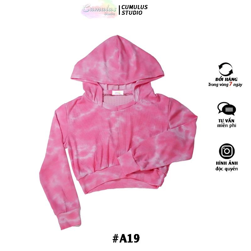 Áo hoodie croptop tay dài Cumulus kiểu dáng dễ thương A19