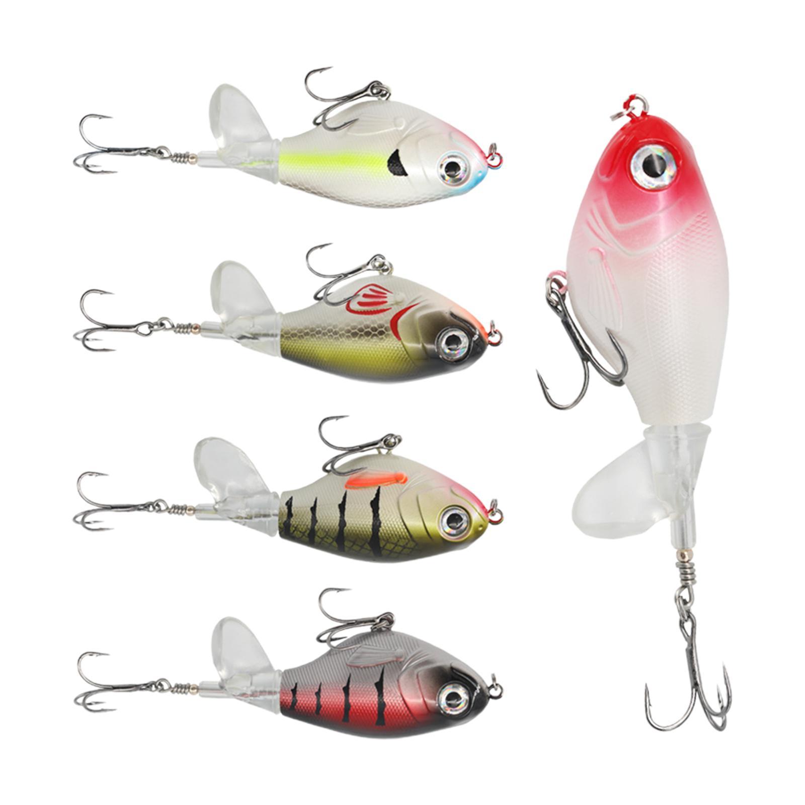 5x Fishing Propeller Tail Swimbaits Hard Baits for Saltwater