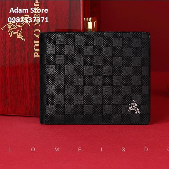 Ví Da Bò Nam Cao Cấp Hàng Hiệu POLO MEISDO Full Hộp Phù Hợp Làm Quà Biếu Tặng Sinh Nhật PL38