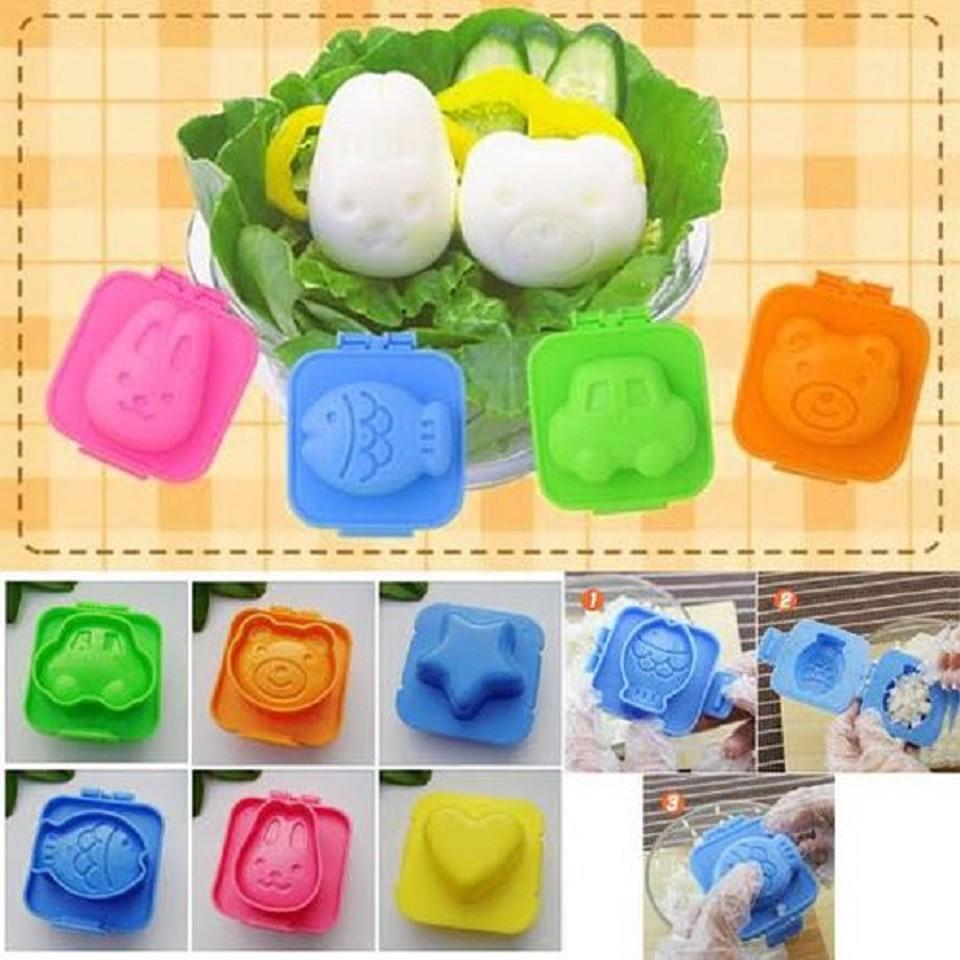Bộ 6 khuôn ép cơm,ép trứng và bánh đẹp mắt