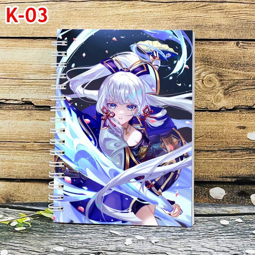 ￼Sổ viết Kamisato Ayaka genshin impact a6 200trang / sổ tay hình kamisato ayaka