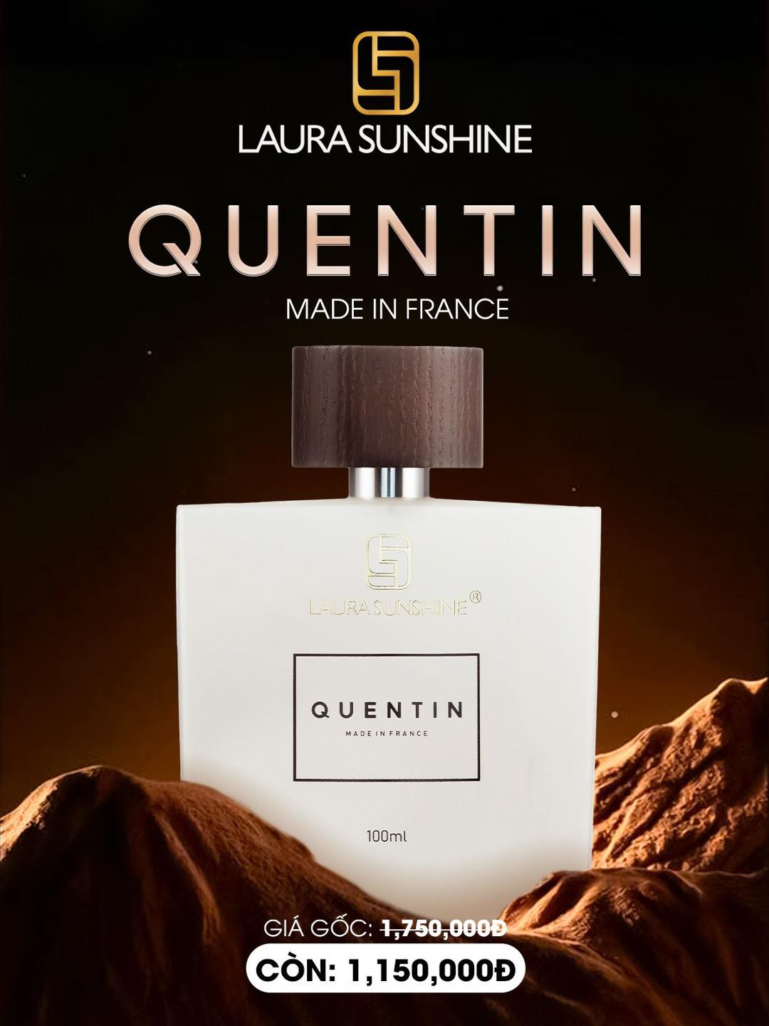 [Tặng Quà] Nước hoa nam Laura Paris No5 Quentin Nhật Kim Anh 100ml - Nam Tính, Lịch Lãm