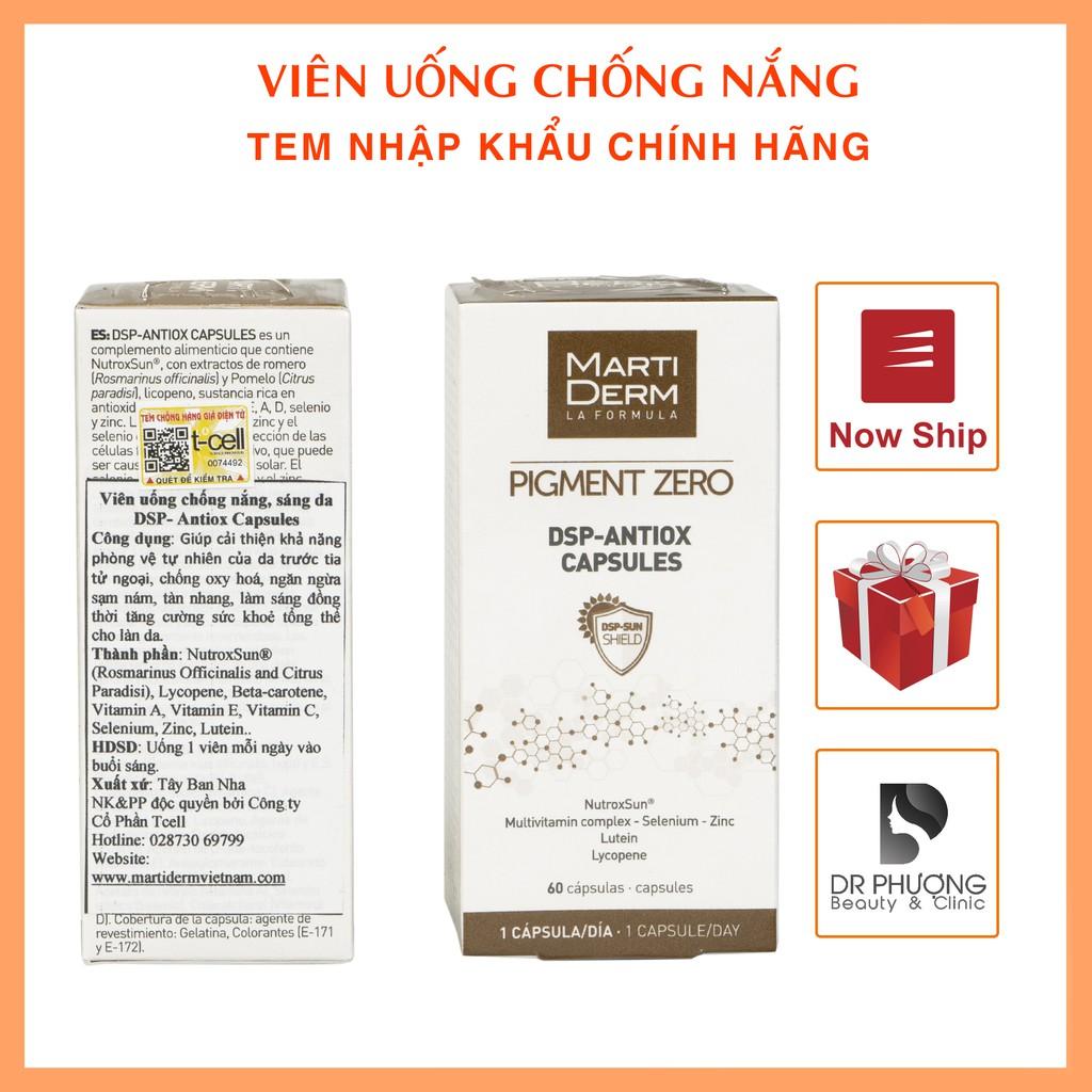 Viên Uống Chống Nắng, Làm Sáng Da - MartiDerm Pigment Zero Anti Oxidant 60 viên