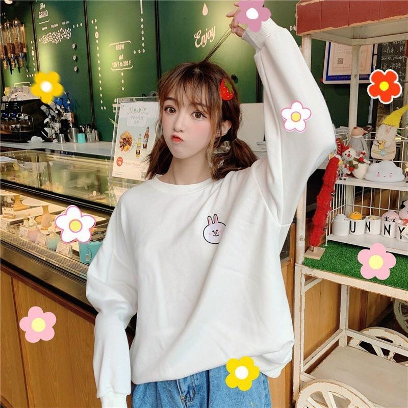 Áo Sweater Thỏ phong cách Ulzzang Hàn Quốc Áo thun dài tay phong cách cá tính CoolZ C009