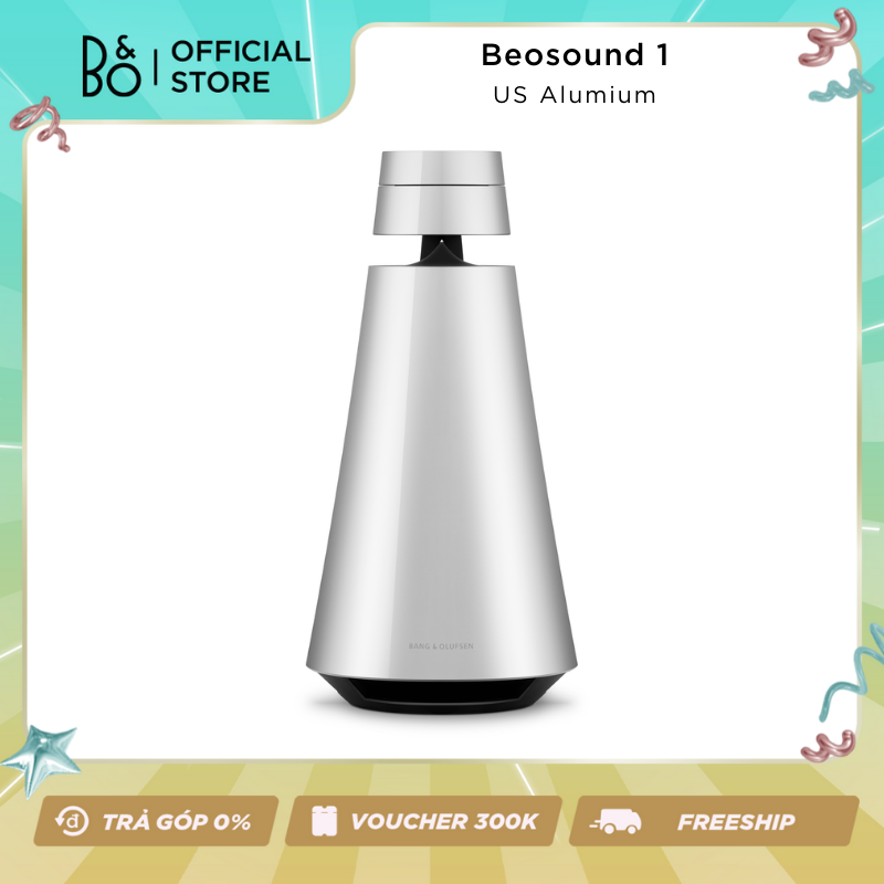 Beosound 1 với Google Assistant - Loa B&amp;O với Wi-Fi và Bluetooth xách tay - Hàng chính hãng