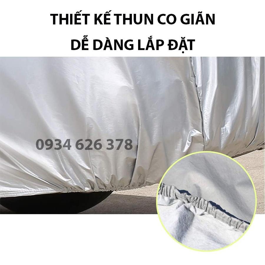 Bạt phủ xe ô tô Hyundai Kona 3 lớp tráng bạc thông minh, chất liệu vải dù oxford cao cấp, áo chùm bảo vệ xe 4,5,7 chỗ
