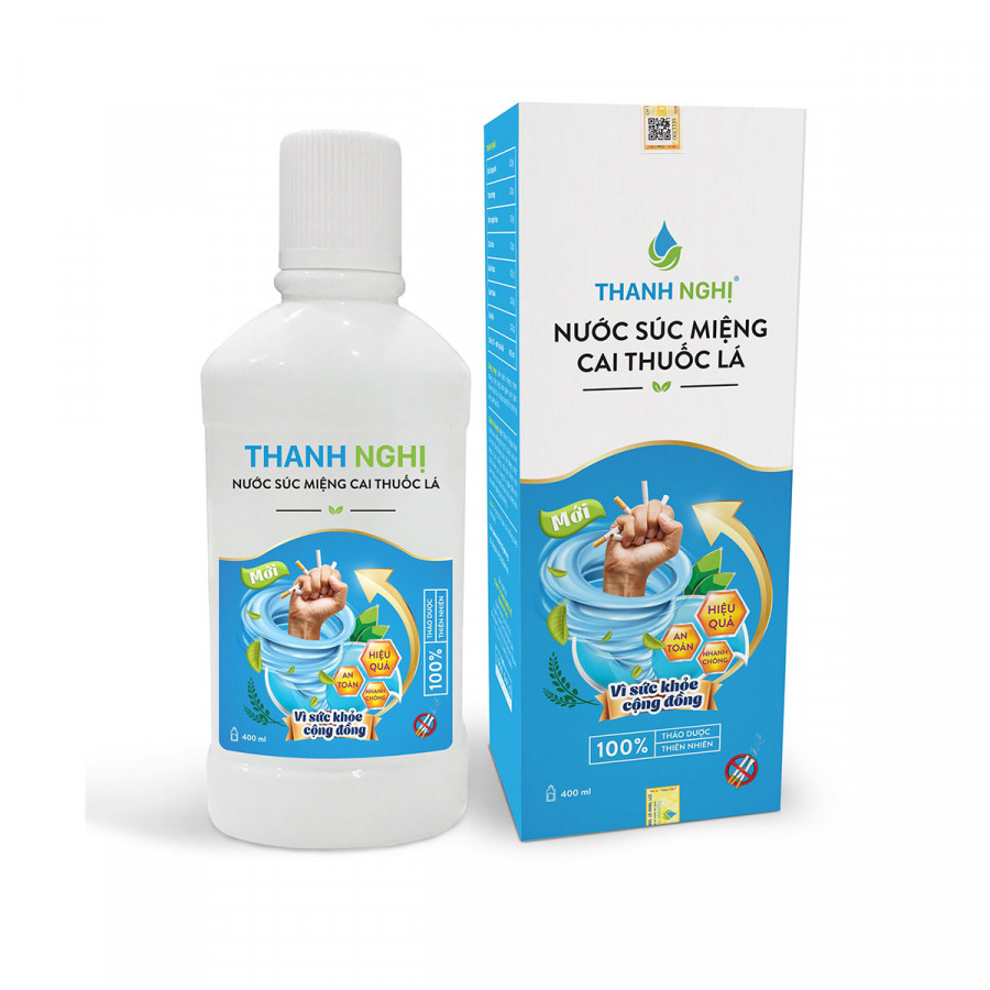 Nước súc miệng cai thuốc lá Thanh Nghị - Chai 400ml