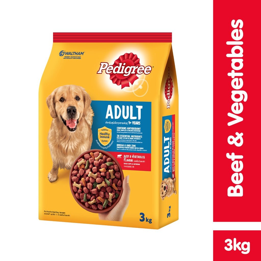 Đồ Ăn Cho Chó Vị Thịt Bò Và Rau Củ Pedigree (3Kg)