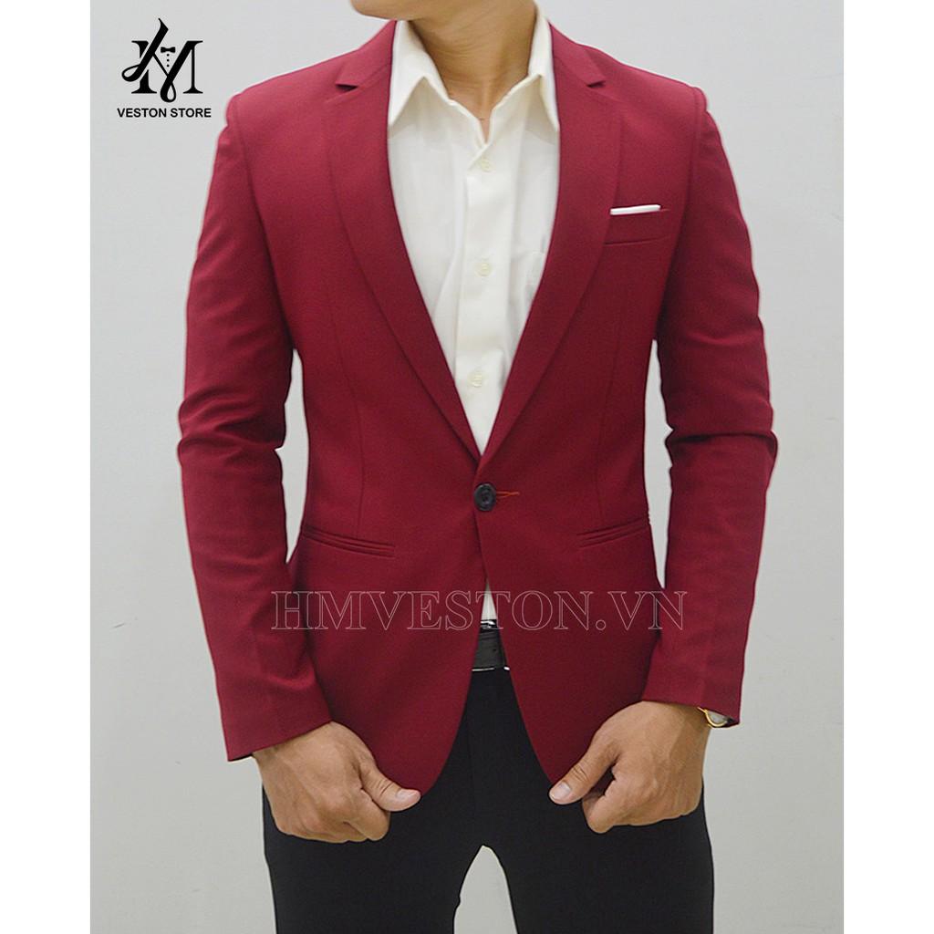 Áo vest nam body cao cấp chất dày đẹp màu đỏ đô