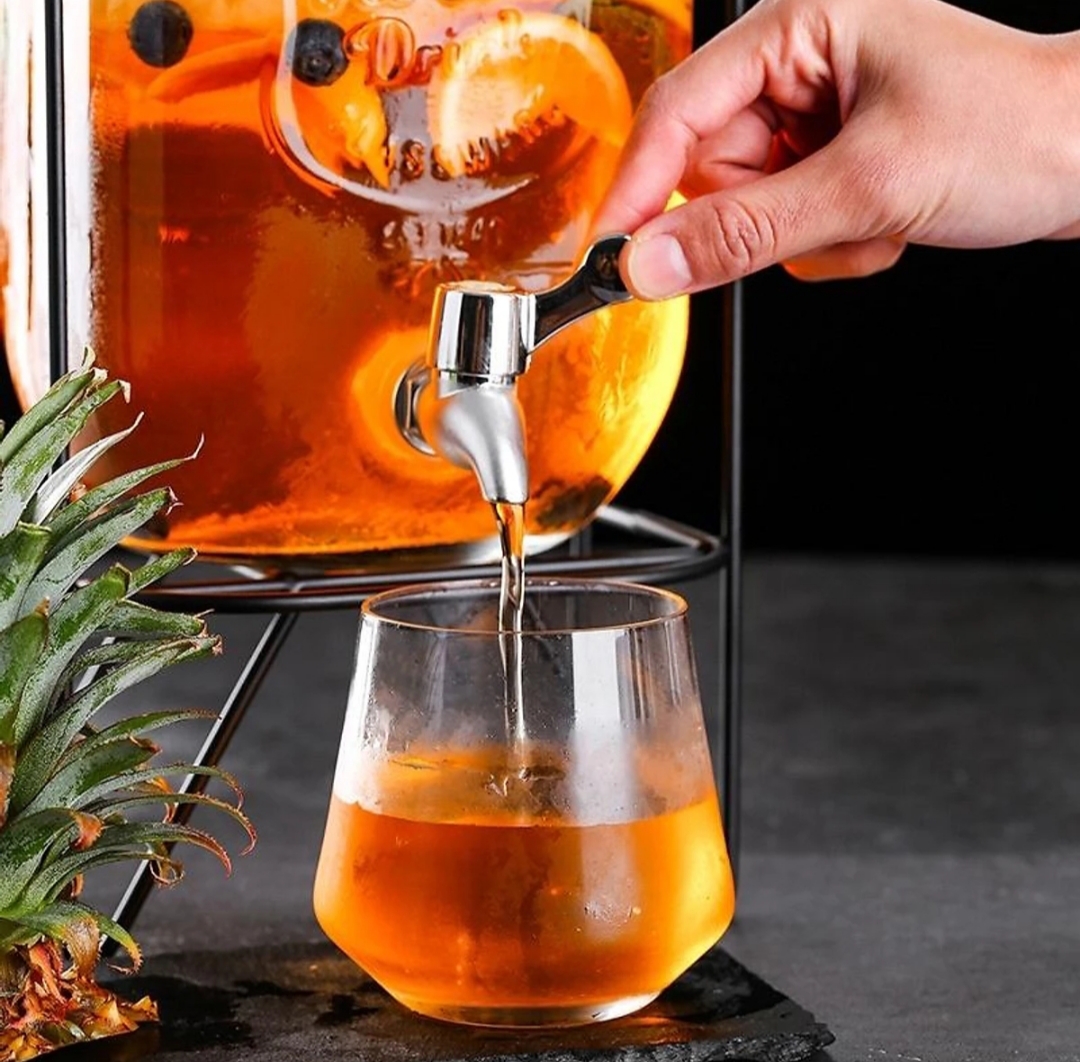 Bình thủy tinh 5L có vòi ,bình đựng nước hoa quả có vòi