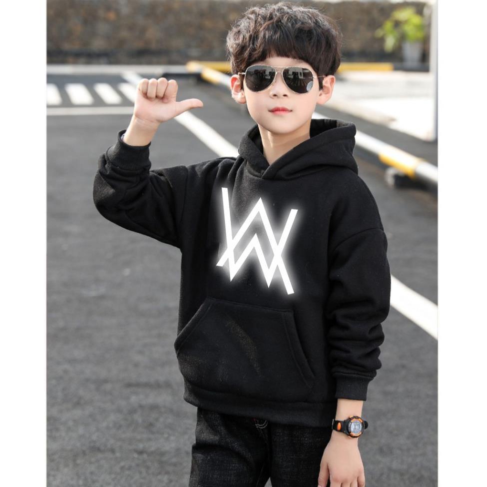 RẺ VÔ ĐỊCH- Áo Hoodie Trẻ Em In Hình Alan Walker Phản Quang Siêu Đẹp Form Rộng Vải Nỉ Dầy Ấm Phong Cách Ulzzang