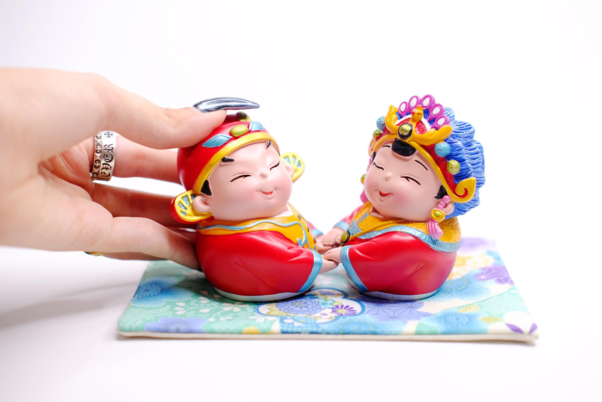 Cặp Tân Lang Tân Nương 8cm &quot;Khiên Thủ Nhất Sinh&quot; mã 17018