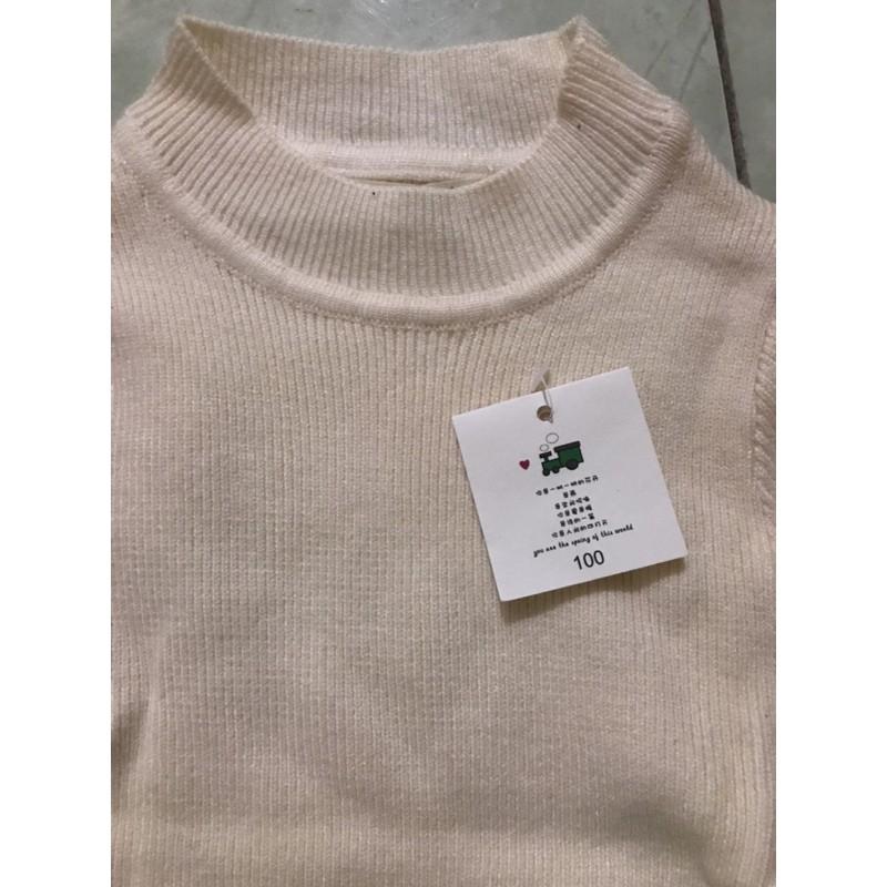 Áo len cổ 3 phân bé gái
