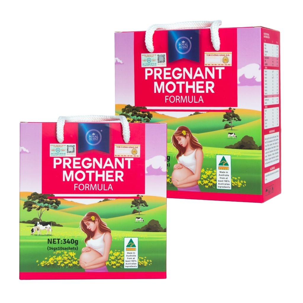 Combo 2 Hộp Sữa Bột Hoàng Gia Royal AUSNZ Pregnant Mother Formula Dành Cho Phụ Nữ Mang Thai (Hộp 10 Gói)