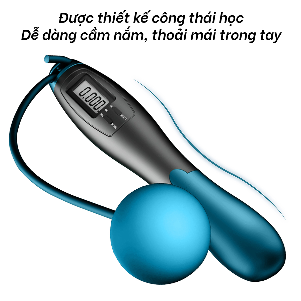 Dây Nhảy JR300 Đếm Số, Quy Đổi Ra Calo, Khoảng Cách - Kèm Bóng Xoay Cho Người Mới Bắt Đầu Tập