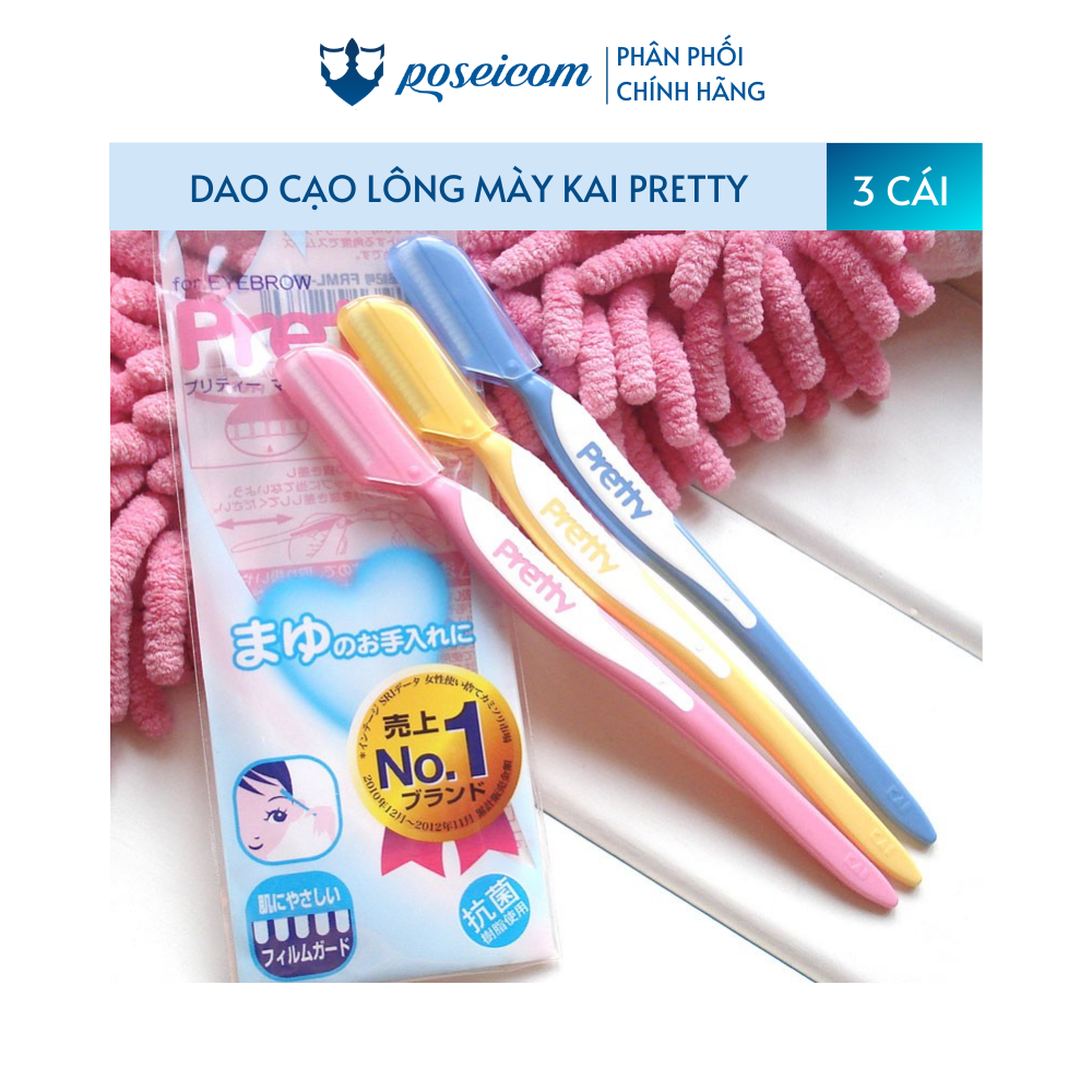 Set 4 dao cạo lông mày pretty Kai- thiết kế tiện dụng