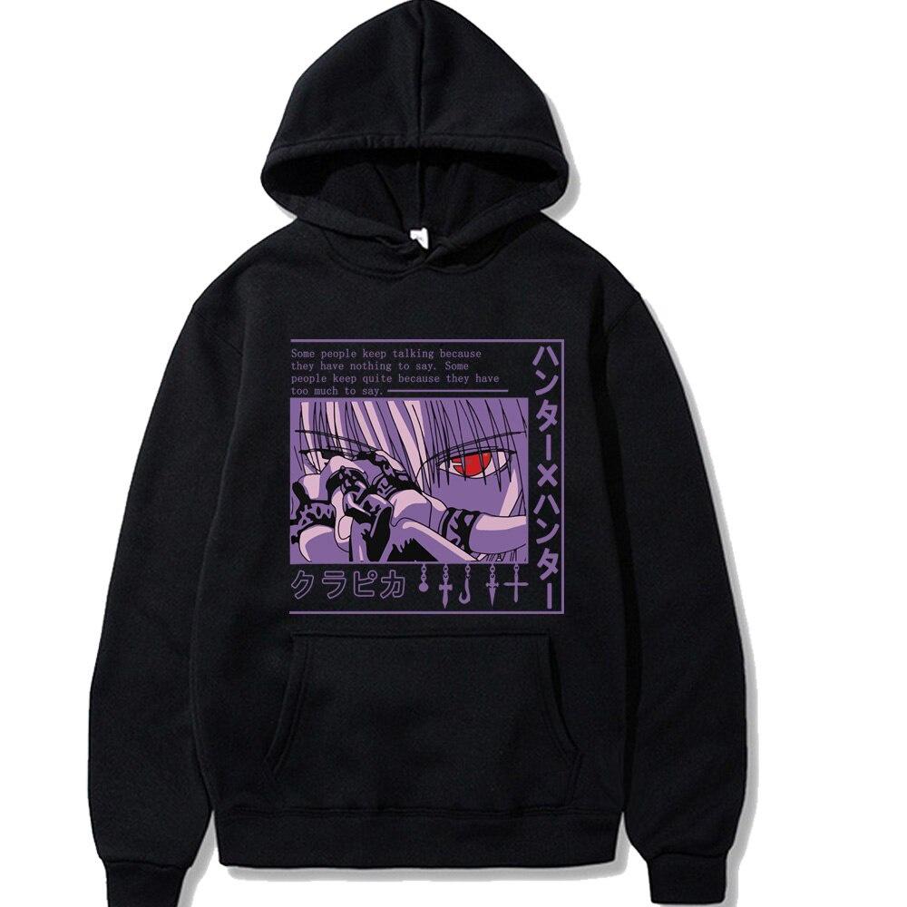 Anime Hunter X Hunter Áo Hoodie Nam Nữ Dài Tay Anime Manga Kurapika HxH Quỷ Mắt Hoodie Chui Đầu Cao Cấp Quà
