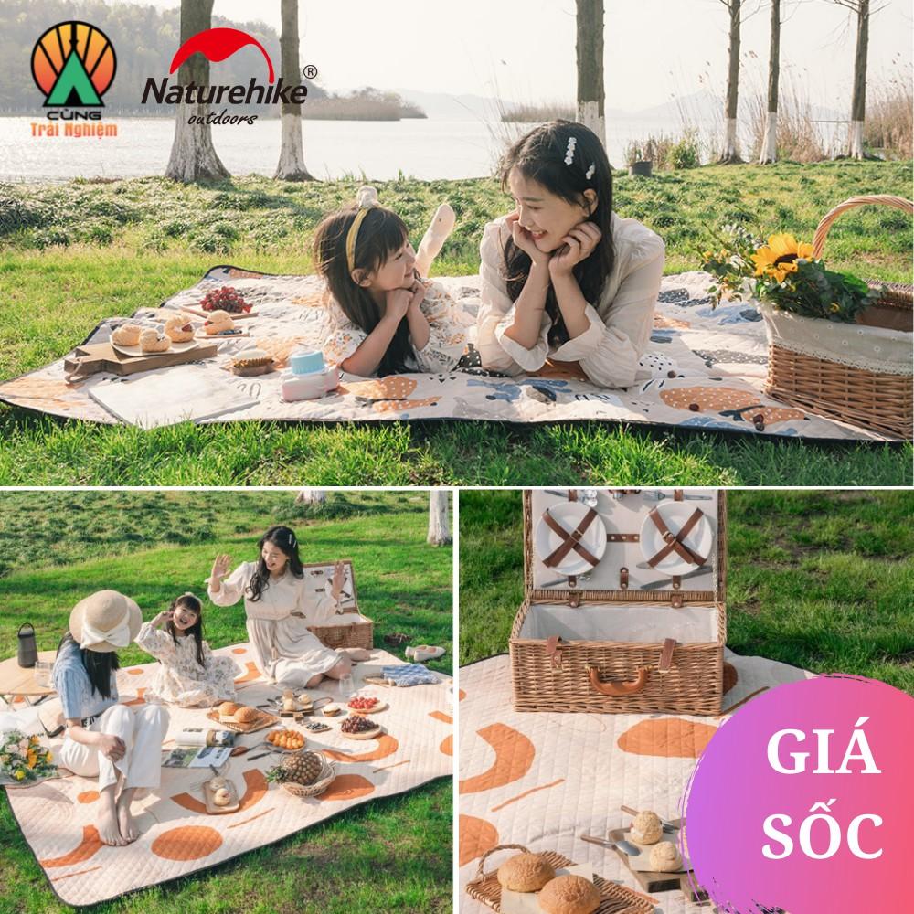 Thảm Picnic Naturehike NH21FCD01 Dã Ngoại Chống Thấm Gấp Gọn Họa Tiết Nổi Bật